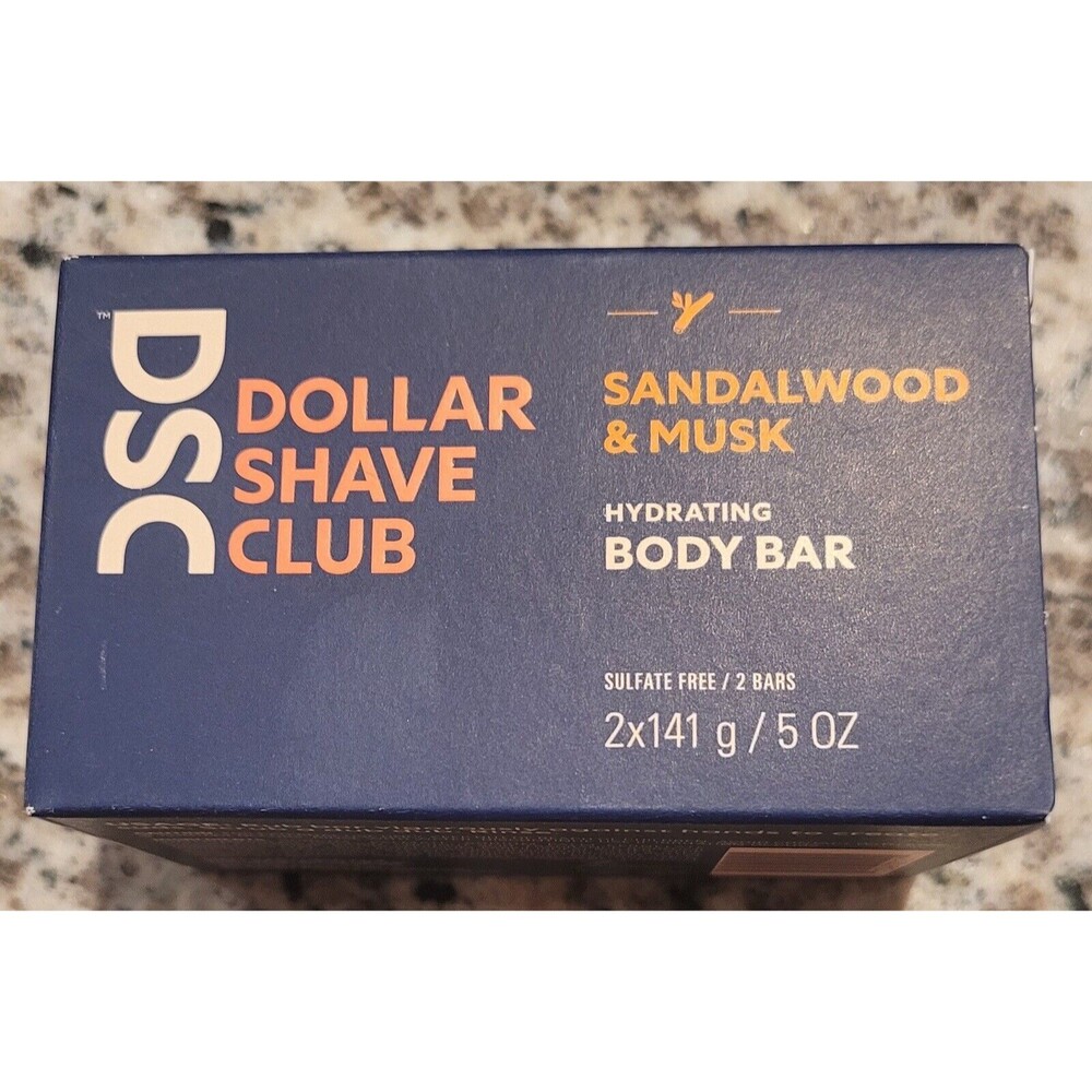 Dollar Shave Club DSC Sandalwood & Musk Hydrating Body Bar 2 Bars x 2 Boxes = 4